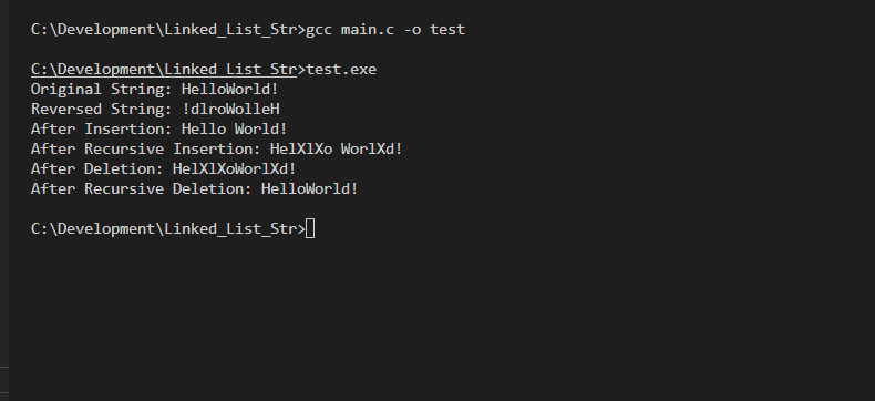 C Linked List Basic String Type