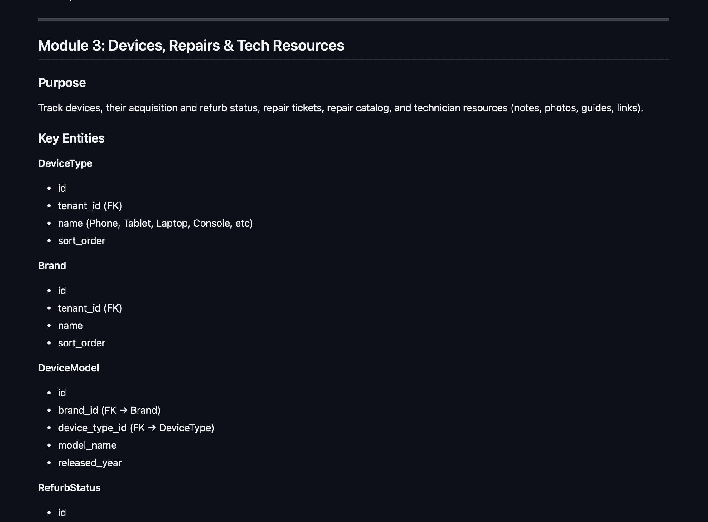 Repair Shop SaaS (Architecture & Data Model)