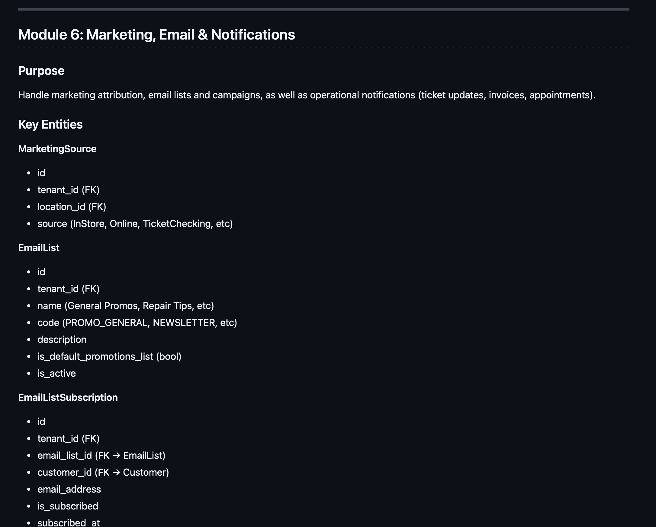 Repair Shop SaaS (Architecture & Data Model)